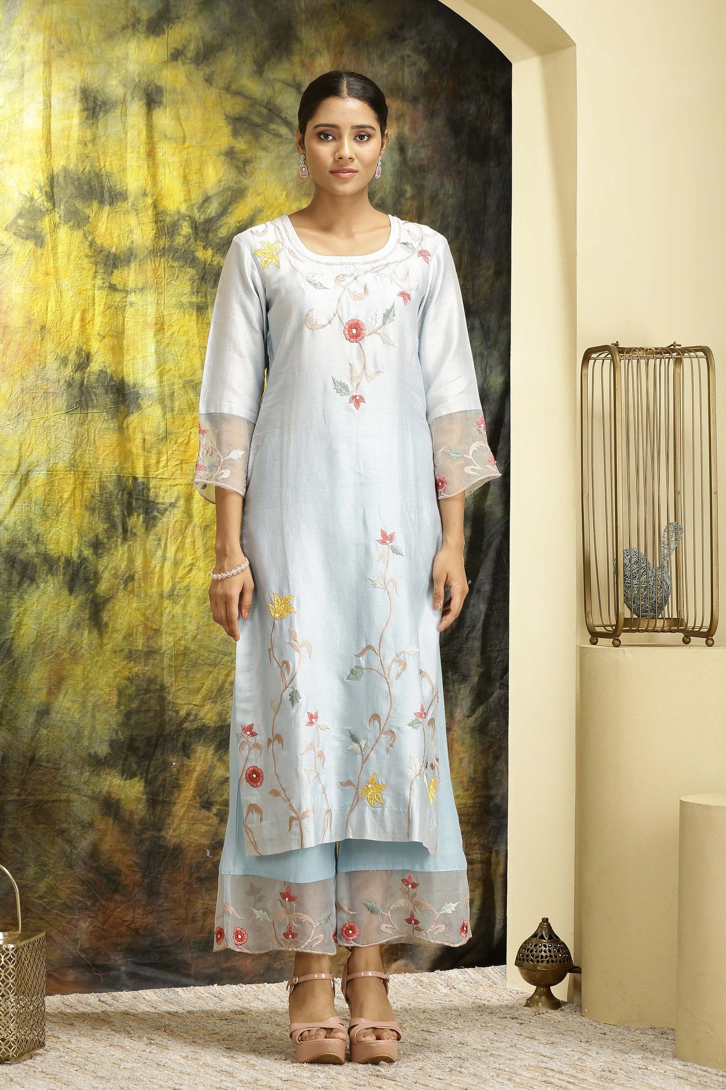 Sarla - Sky Blue Suit Set