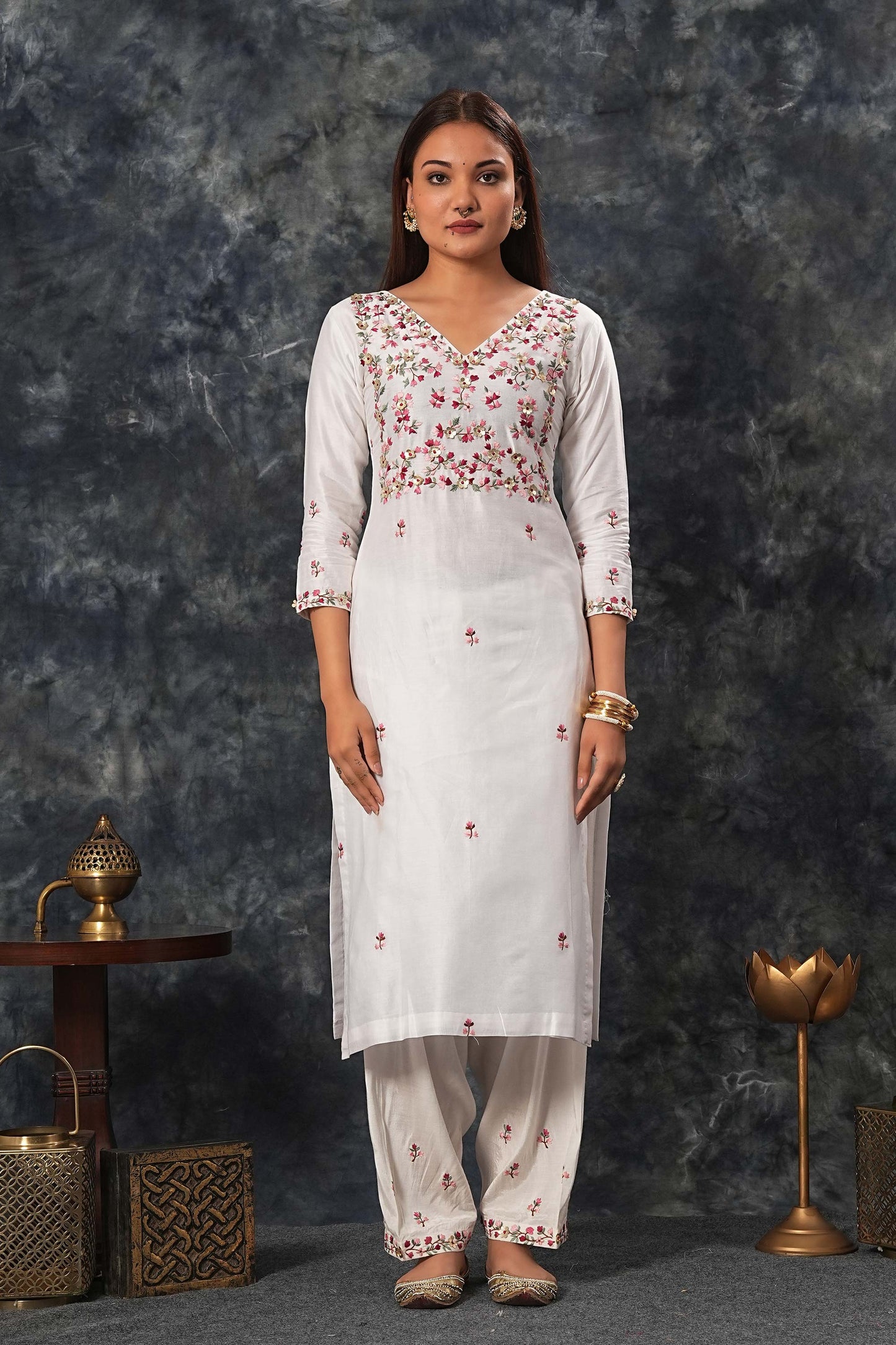 Saumya - Ivory Suit Set