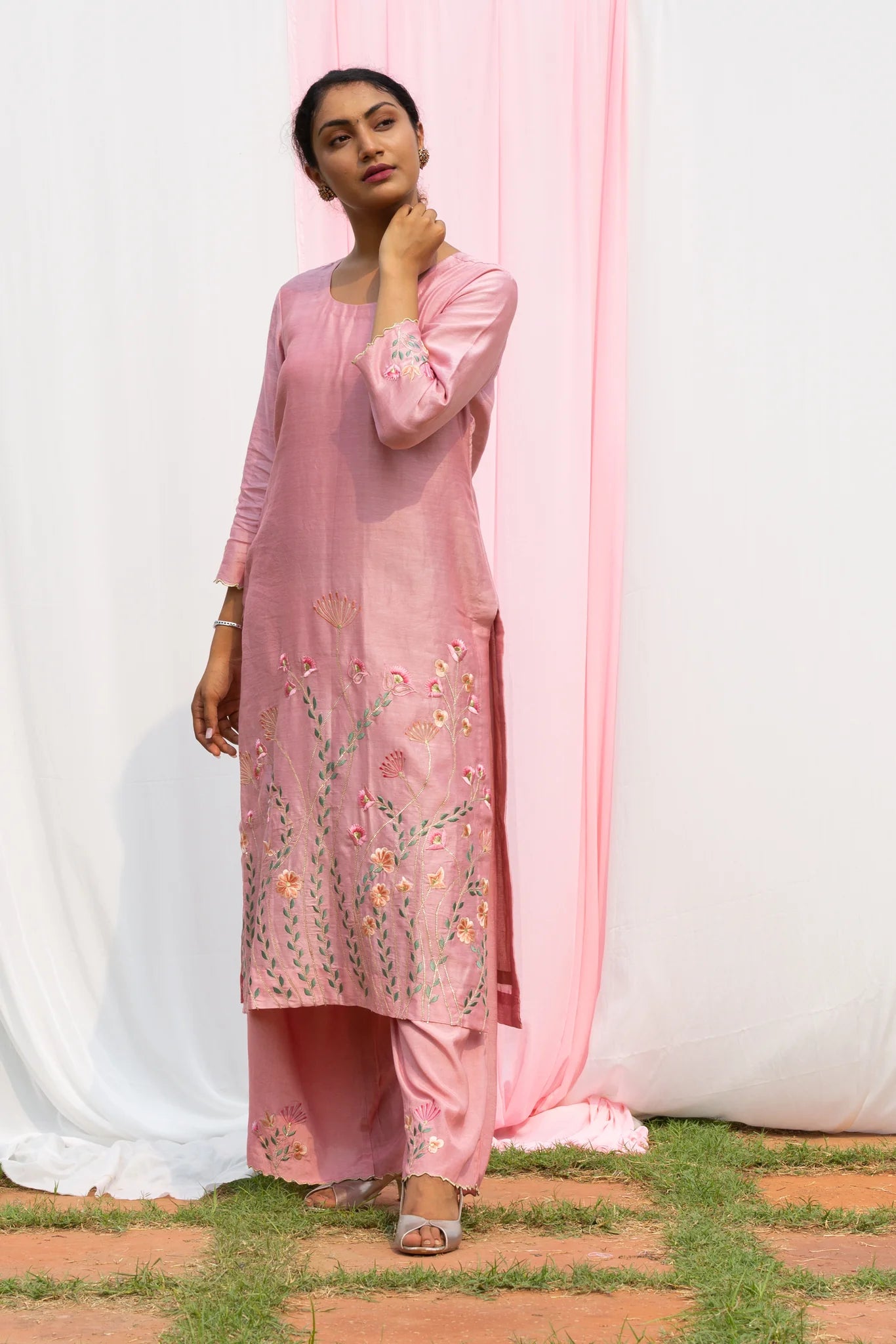 Nidhi - Onion Pink Suit Set