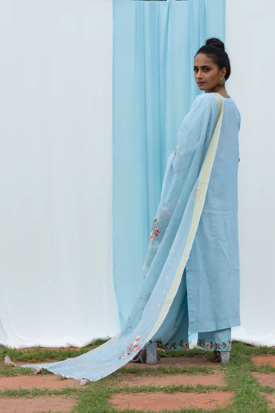 Parineeta - Sky Blue Suit Set