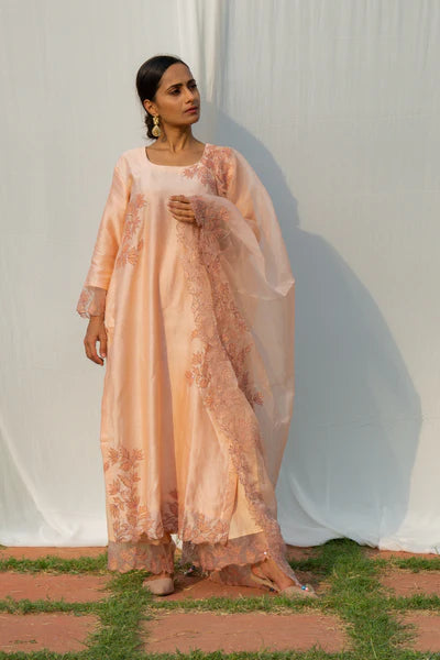 Rajdulari - Nude Pink Suit Set