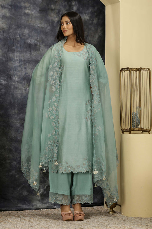 Rajdulari - Powder Blue Suit Set