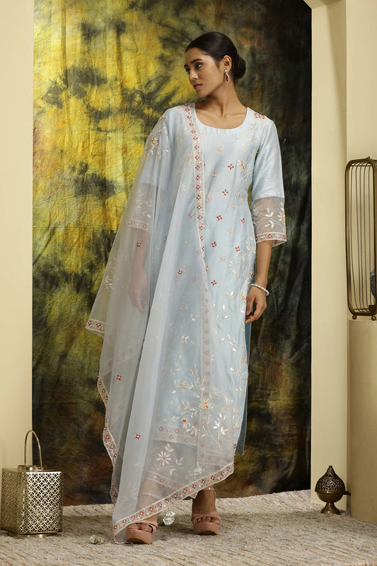 Rukmani - Sky Blue Suit Set