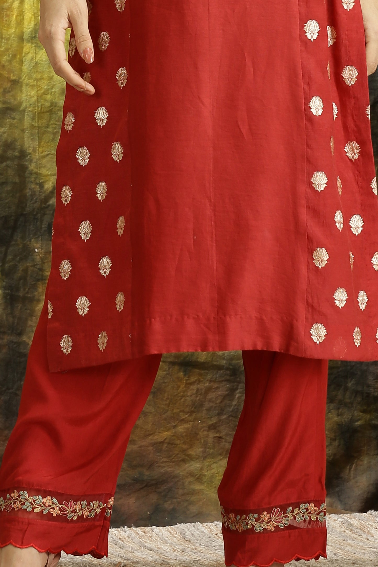 Meenakshi - Red Suit Set