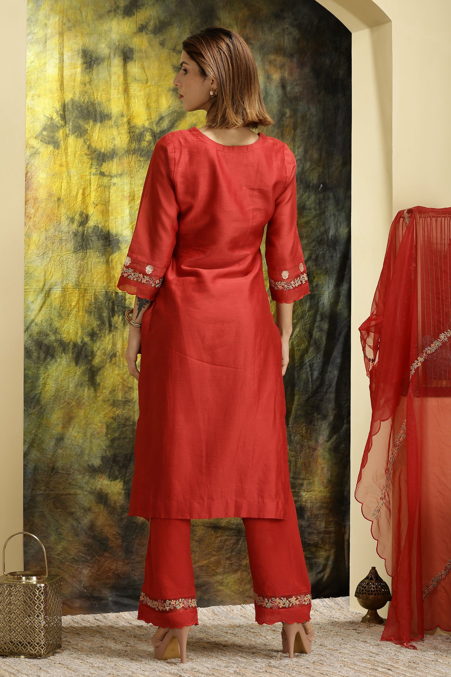 Meenakshi - Red Suit Set