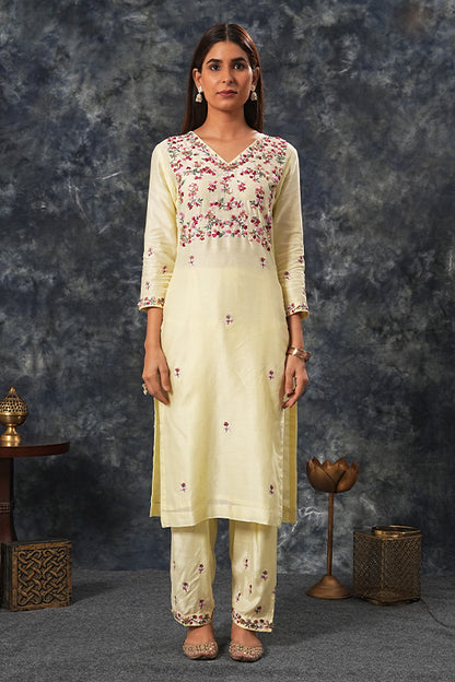 Saumya - Lemon Yellow Suit Set