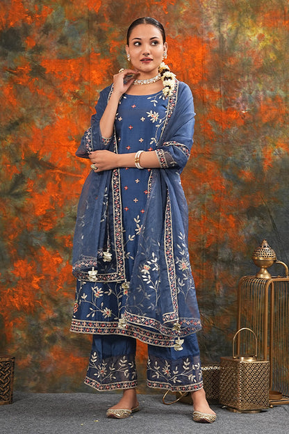 Rukmani - Midnight Blue Suit Set