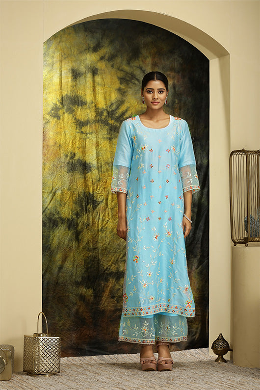 Rukmani - Sky Blue Suit Set