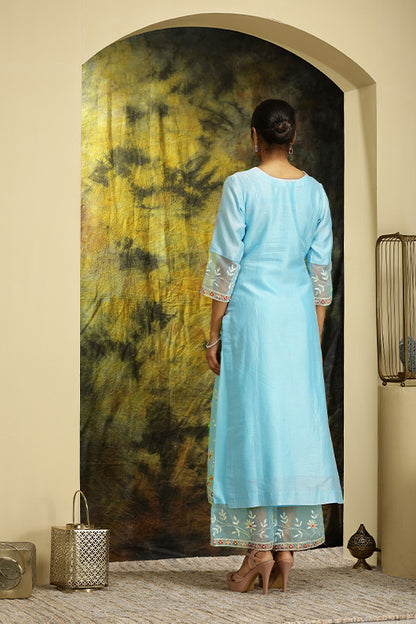 Rukmani - Sky Blue Suit Set