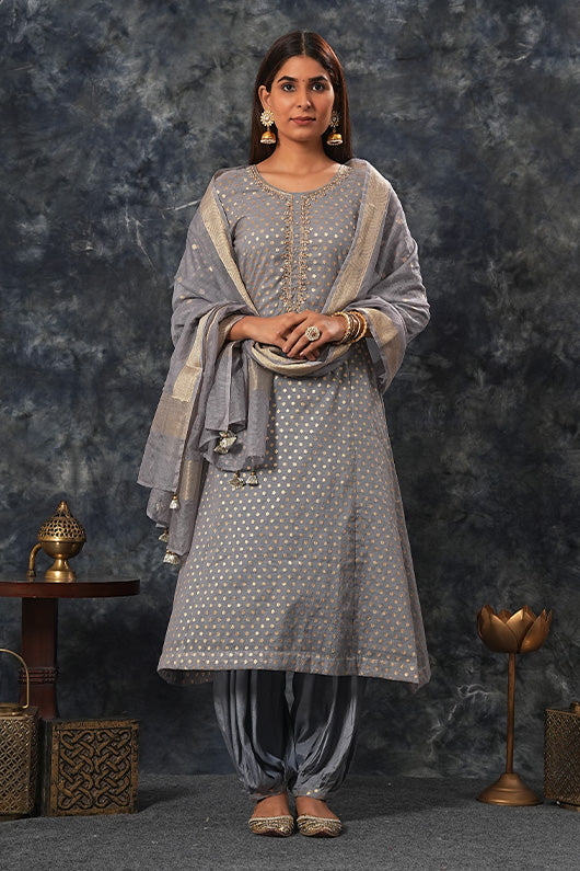 Rajnandini - Dark Grey Suit set