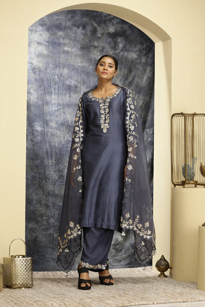 Rajshree - Midnight Blue Suit Set