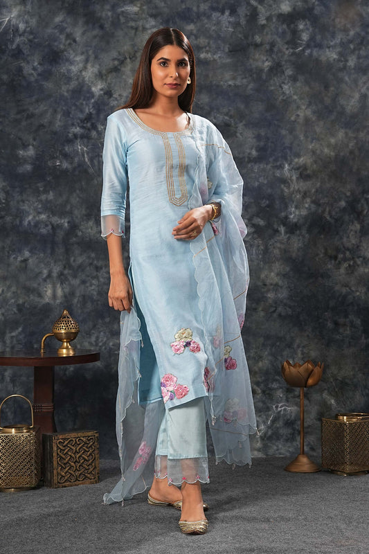 Radhika - Sky Blue Suit Set