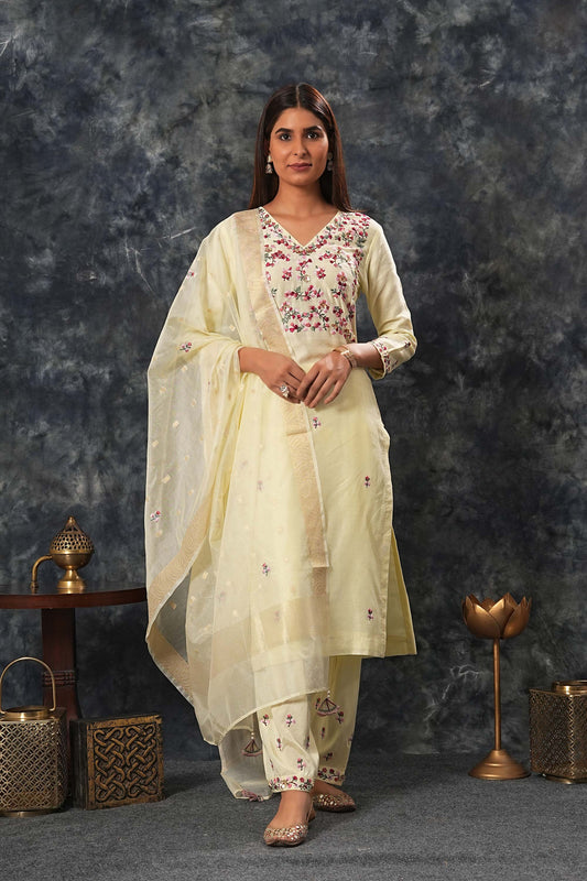 Saumya - Lemon Yellow Suit Set