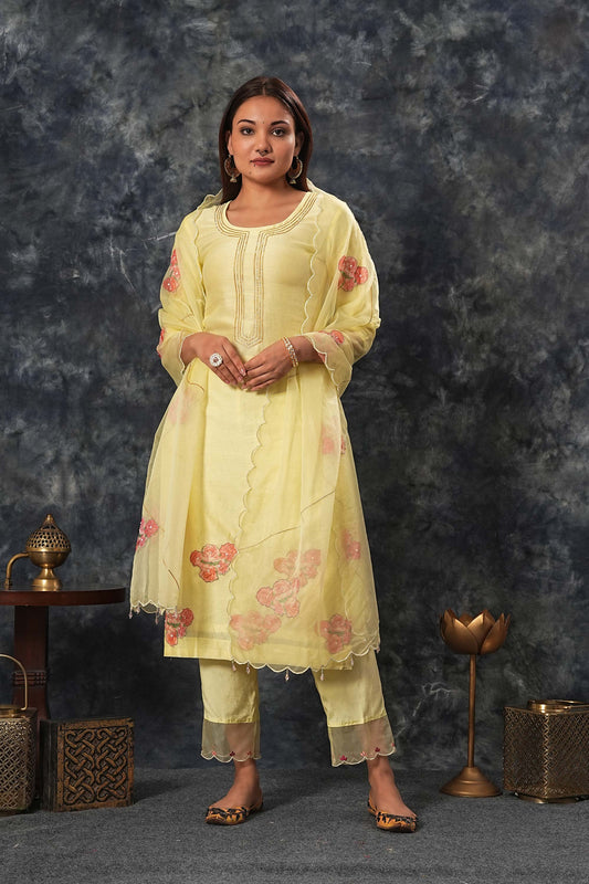 Radhika - Lemon Yellow Suit Set