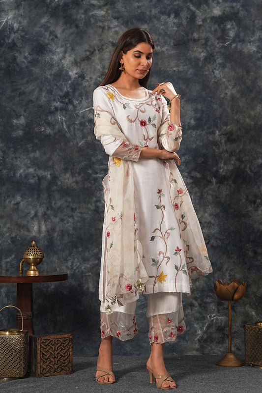 Sarla - Ivory Suit Set