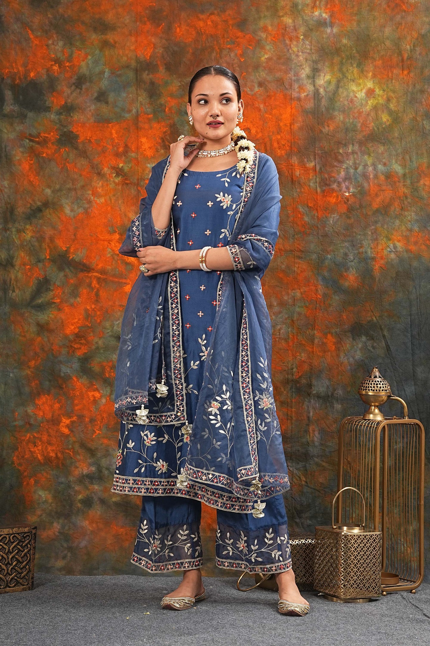 Rukmani - Midnight Blue Suit Set