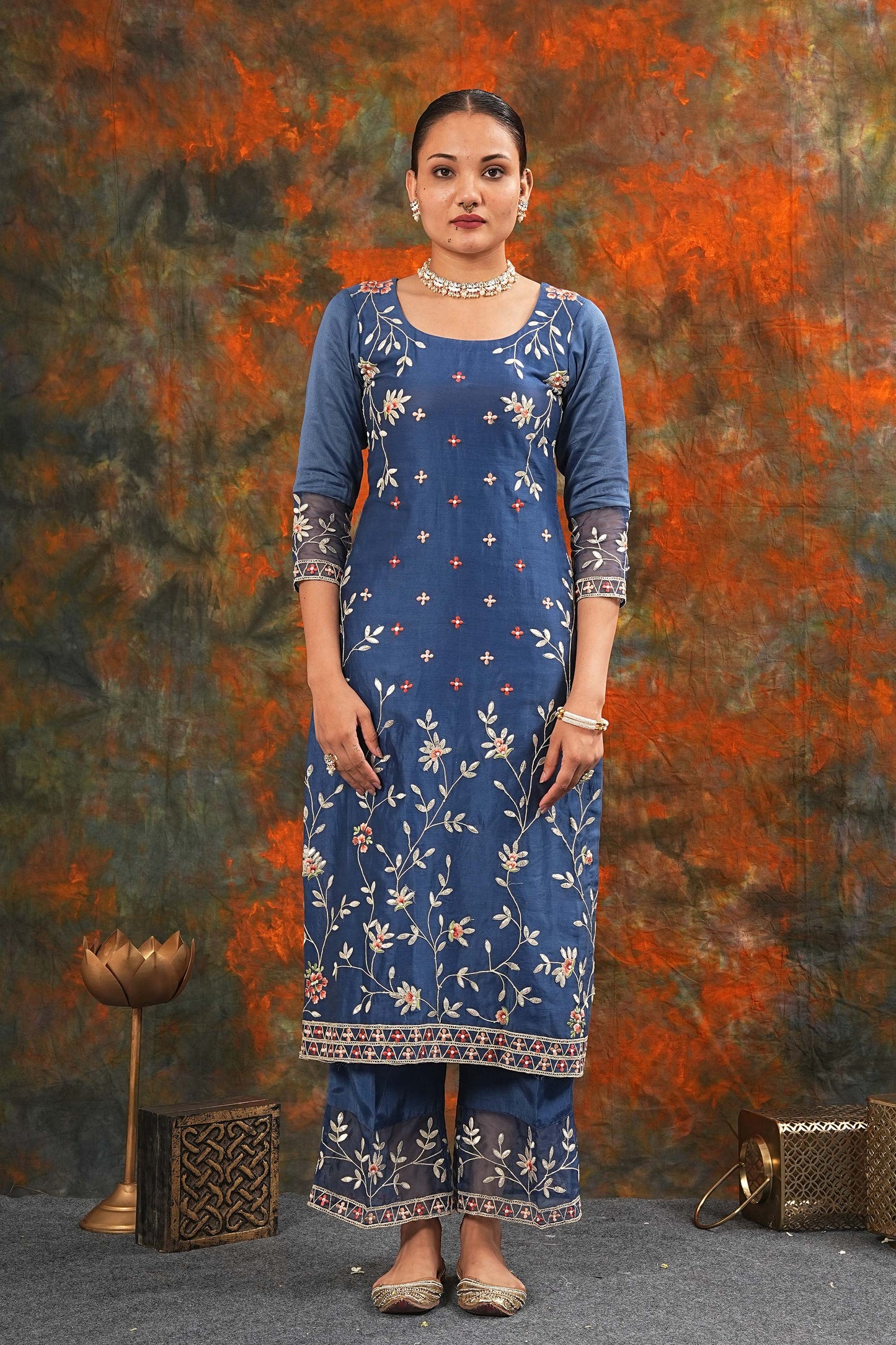 Rukmani - Midnight Blue Suit Set