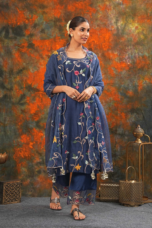 Sarla - Midnight Blue Suit Set