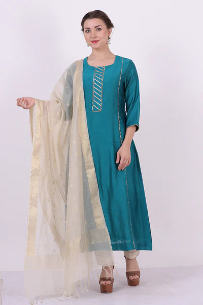 Saroj  - Turquoise Shirt