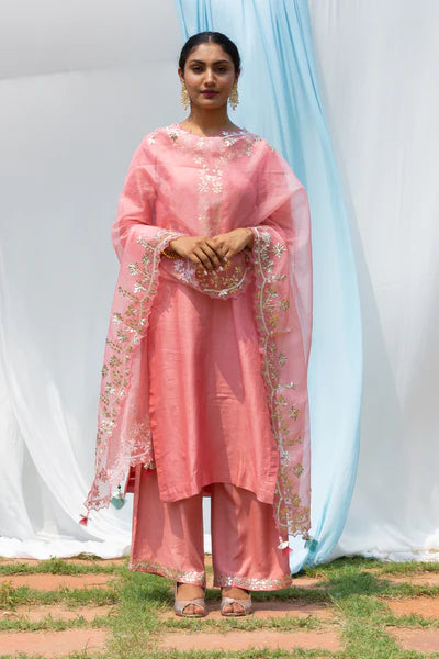 Rajshree - Salmon Pink Suit Set